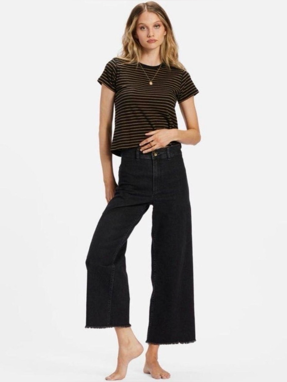 Billabong Free Fall Wide Leg Jeans - Black